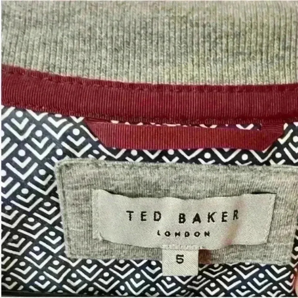 Ted Baker London 1/4 Zip Gray Peruvian Cotton
Sweater Men's Size 5 Or XL- NWOT! - Picture 7 of 8